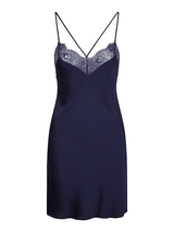 LingaDore Nacht Blue Ribbon navy-blau slipdress