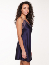 LingaDore Nacht Blue Ribbon navy-blau slipdress