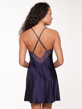 LingaDore Nacht Blue Ribbon navy-blau slipdress
