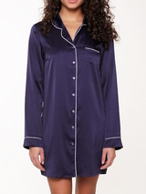 LingaDore Nacht Blue Ribbon navy-blau nachtkleid