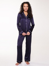 LingaDore Nacht Blue Ribbon navy-blau pyjama