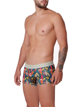 Mundo Unico Expresionismo grün/print sport trunk