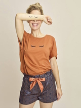 Charlie Choe Close Your Eyes navy-blau/print pyjama-hose