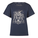 Charlie Choe Viel Glück navy-blau/print schlafshirt