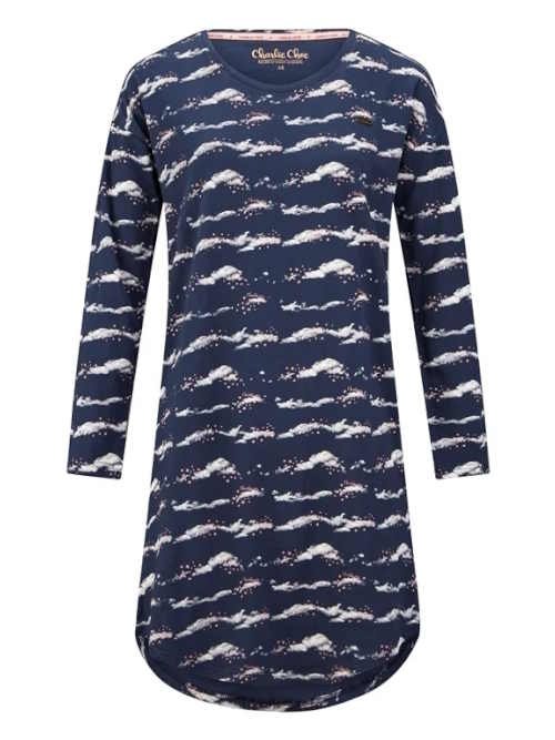 Charlie Choe Mystische Träume navy-blau/print nachtkleid