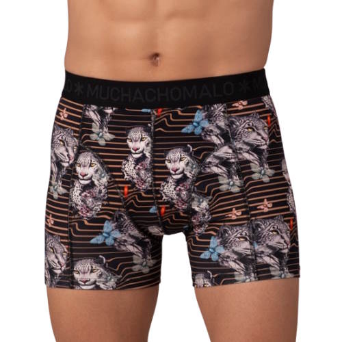 Muchachomalo Leopard schwarz/print boxershort
