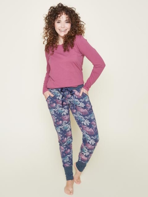 Charlie Choe Cold Days blau/print pyjamahose