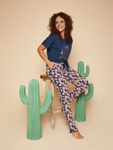 Charlie Choe Viel Glück navy-blau/print pyjamahose