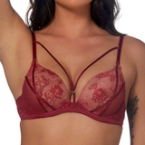 After Eden Thirza dunkelrot push up bh