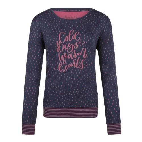 Charlie Choe Cold Days navy-blau/print schlafshirt
