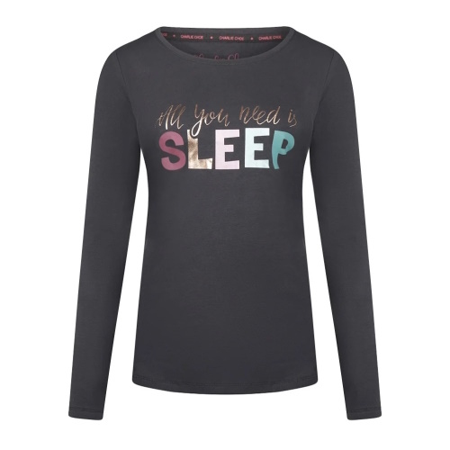 Charlie Choe Cold Days dunkegrau schlafshirt