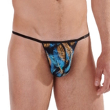 HOM Chico blau/print männer string