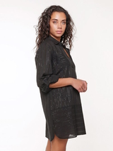 LingaDore Strand Black & White schwarz/gold tunika