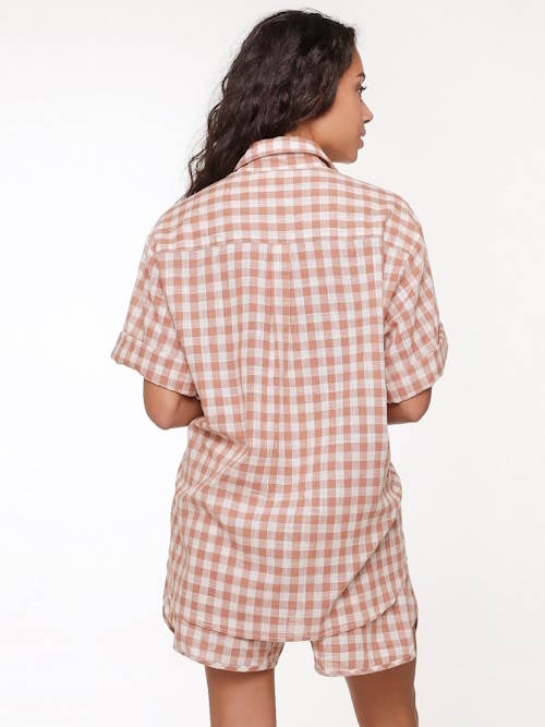 LingaDore Nacht  Hot summer nights braun/print shortama