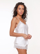 LingaDore Nacht SATIN aus weiß schlafshirt