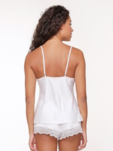 LingaDore Nacht SATIN aus weiß schlafshirt