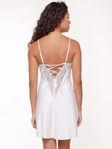 LingaDore Nacht SATIN aus weiß slipdress