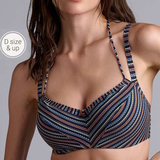 Marlies Dekkers Bademode Holi Vintage navy-blau/print unwattierter bikini bh