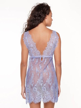 LingaDore Nacht Misty Blue blau slipdress
