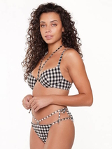 LingaDore Strand Square Print schwarz/weiß gemoldefer bikini bh