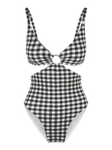 LingaDore Strand Square Print schwarz/weiß badeanzüge