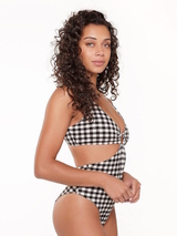 LingaDore Strand Square Print schwarz/weiß badeanzüge