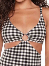 LingaDore Strand Square Print schwarz/weiß badeanzüge