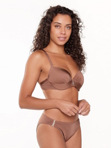 LingaDore Strand Nutshell braun gemoldefer bikini bh
