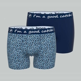 Ein Fisch namens Fred Blue Blossom navy-blau/print boxershort