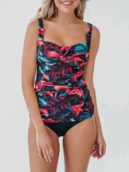 Bomain Lissabon navy-blau/print tankini set