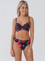 Bomain Lissabon navy-blau/print set