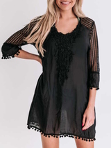 Bomain Santorini schwarz strandkleid