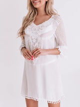 Bomain Santorini aus weiß strandkleid