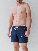 Bomain Basic navy-blau/weiß badehose