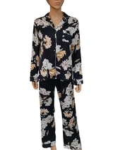 LingaDore Nacht Blossom schwarz/print pyjama