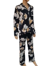 LingaDore Nacht Blossom schwarz/print pyjama