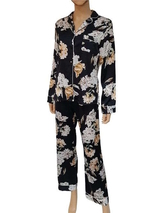 LingaDore Nacht Blossom schwarz/print pyjama