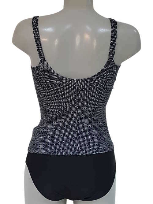 Bomain Dot schwarz/weiß tankini set