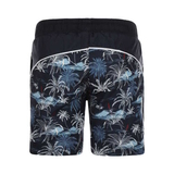  DJ DutchJeans Palmen navy-blau/print badehose