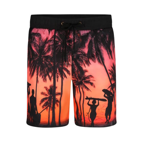 Insel Beach orange/print badehose