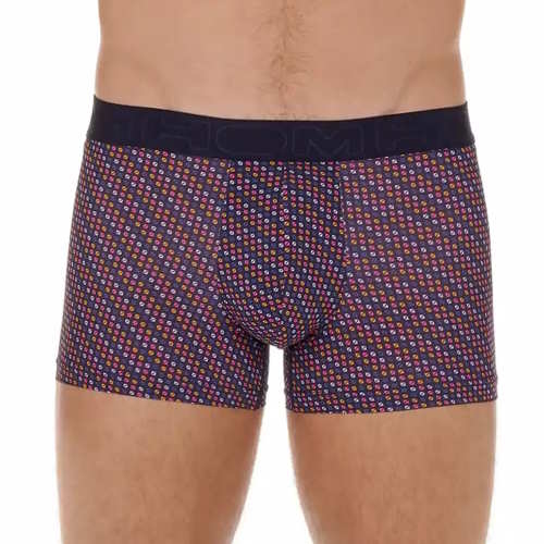 HOM Hal navy-blau/print sport trunk