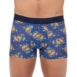 HOM Big Bisous blau/print modal boxershort