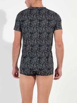 HOM Himeros schwarz/print shirt