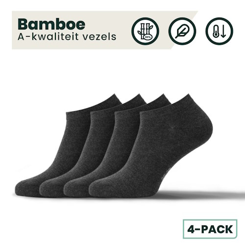 Bamboosa Jordan anthrazit trainer-socken