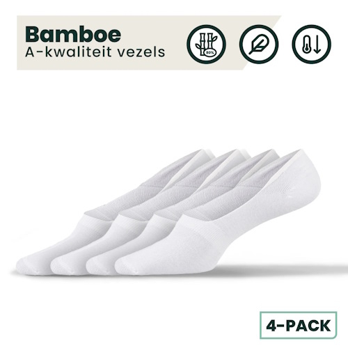 Bamboosa Joshua weiß footies