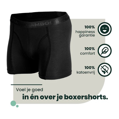 Bamboosa Lewis schwarz bambus boxershort