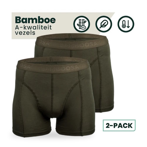 Bamboosa Lewis khaki bambus boxershort