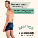 Bamboosa Lewis navy-blau bambus boxershort