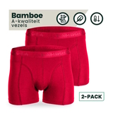 Bamboosa Lewis rot bambus boxershort