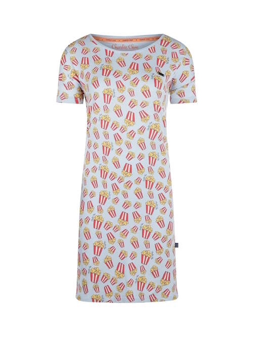 Charlie Choe Retro nights blau/print nachtkleid